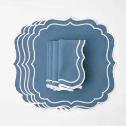 Mrs. Alice Placemats|Agatha Blue Placemats (Set Of 4)