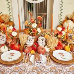 Mrs. Alice Table Linen Sets|Alathea Caramel Linen Placemats & Napkins (Set Of 4)