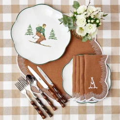 Mrs. Alice Table Linen Sets|Alathea Caramel Linen Placemats & Napkins (Set Of 4)