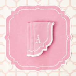 Mrs. Alice Napkins|Amelie Pink Napkins (Set Of 4)