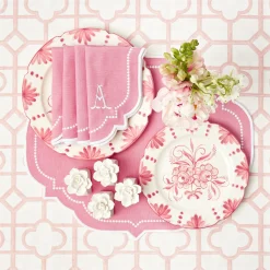 Mrs. Alice Table Linen Sets|Amelie Pink Placemats & Napkins (Set Of 4)