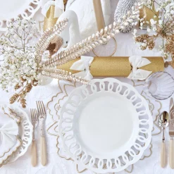 Mrs. Alice Tablecloths|Applique White Tablecloth