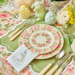 Mrs. Alice Napkins|Assorted White Linen Rabbit Napkins (Set Of 4)