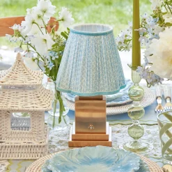 Mrs. Alice Lamps & Lighting|Baby Blue Lotus Lampshade