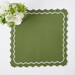 Mrs. Alice Napkins|Beatrice Forest Green Napkins (Set Of 4)