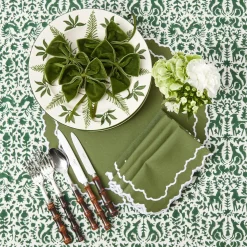 Mrs. Alice Napkins|Beatrice Forest Green Napkins (Set Of 4)