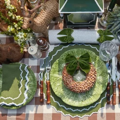 Mrs. Alice Napkins|Beatrice Forest Green Napkins (Set Of 4)