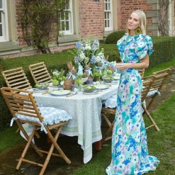 Mrs. Alice Rattan Tableware|Blue & Brown Rattan Rabbit Family