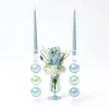 Mrs. Alice Candle Holders|Blue & Green Camille Candle Holder (Pair)