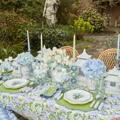 Mrs. Alice Candle Holders|Blue & Green Camille Candle Holder (Pair)