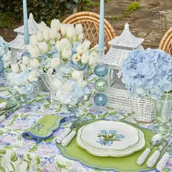 Mrs. Alice Candle Holders|Blue & Green Camille Candle Holder (Pair)