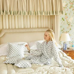 Mrs. Alice Aprons & Robes|Blue Bouquet Dressing Gown