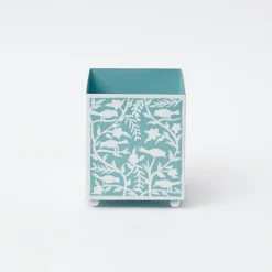 Mrs. Alice Tissue Boxes|Blue Floral Tole Tissue Box