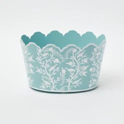 Mrs. Alice Tissue Boxes|Blue Floral Toleware Set