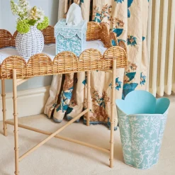 Mrs. Alice Tissue Boxes|Blue Floral Toleware Set