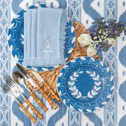 Mrs. Alice Napkins|Blue Fringe Napkins (Set Of 4)