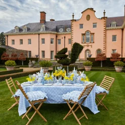 Mrs. Alice Tablecloths|Blue Garland Tablecloth