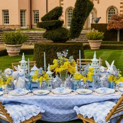 Mrs. Alice Tablecloths|Blue Garland Tablecloth