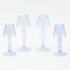 Mrs. Alice Candle Holders|Blue Glass Lantern Tea Light Holder Set