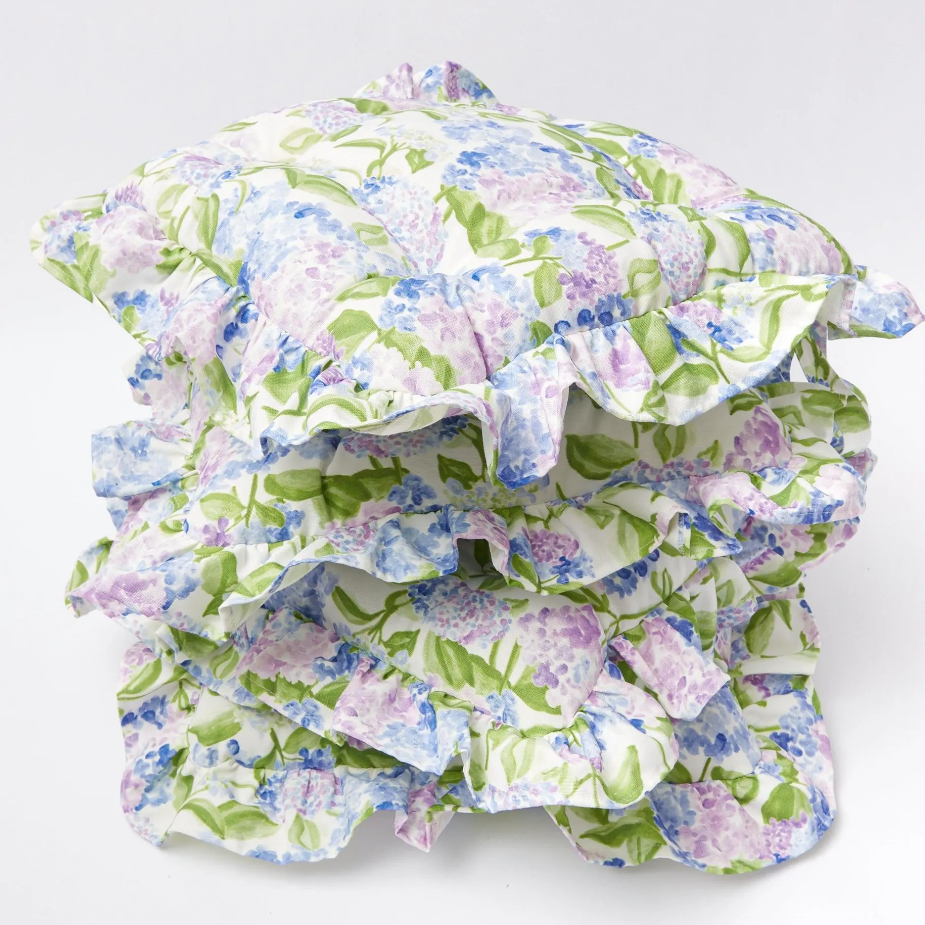 Mrs. Alice Cushions|Blue Hydrangea Seat Pad Cushion