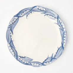 Mrs. Alice Crockery Sets|Blue Lily Of The Valley Dinner & Starter Plates (Set Of 8)