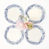 Mrs. Alice Crockery Sets|Blue Lily Of The Valley Starter Plates (Set Of 4)
