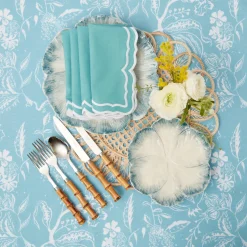 Mrs. Alice Crockery Sets|Blue Matilde Starter Plates (Set Of 4)