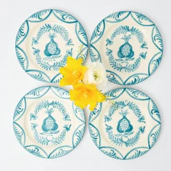 Mrs. Alice Crockery Sets|Blue Melograno Starter Plates (Set Of 4)