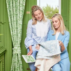 Mrs. Alice Serena Fresson Fabrics|Blue Pagoda Garden Fabric