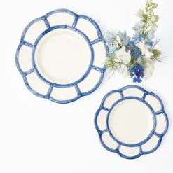 Mrs. Alice Starter Plates|Blue Petal Bamboo Starter Plate
