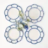 Mrs. Alice Crockery Sets|Blue Petal Bamboo Starter Plate (Set Of 4)