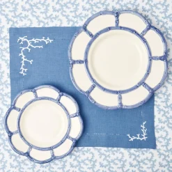 Mrs. Alice Bamboo Crockery|Blue Petal Bamboo Starter Plate