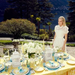 Mrs. Alice Glasses|Blue Positano Glasses (Set Of 4)