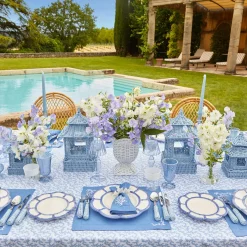 Mrs. Alice Rattan Tableware|Blue Rattan Cutlery (5 Piece)