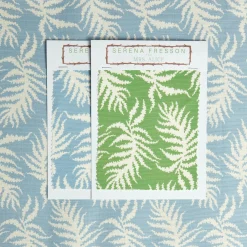 Mrs. Alice Serena Fresson Fabrics|Blue Trailing Ferns Fabric