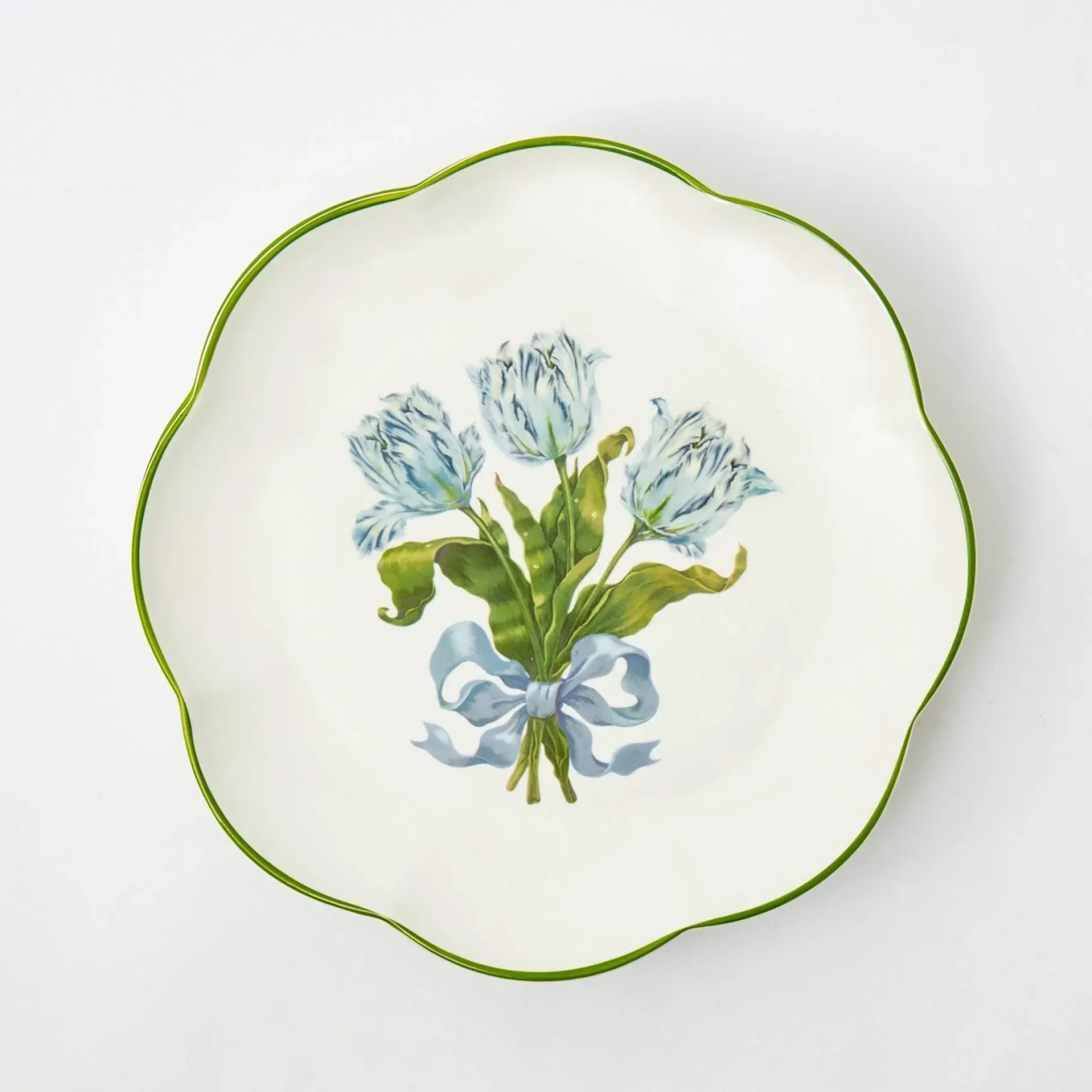 Mrs. Alice Starter Plates|Blue Tulip Dinner & Starter Plates (Set Of 8)