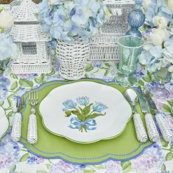 Mrs. Alice Dinner Plates|Blue Tulip Dinner Plate