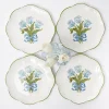 Mrs. Alice Crockery Sets|Blue Tulip Dinner Plates (Set Of 4)