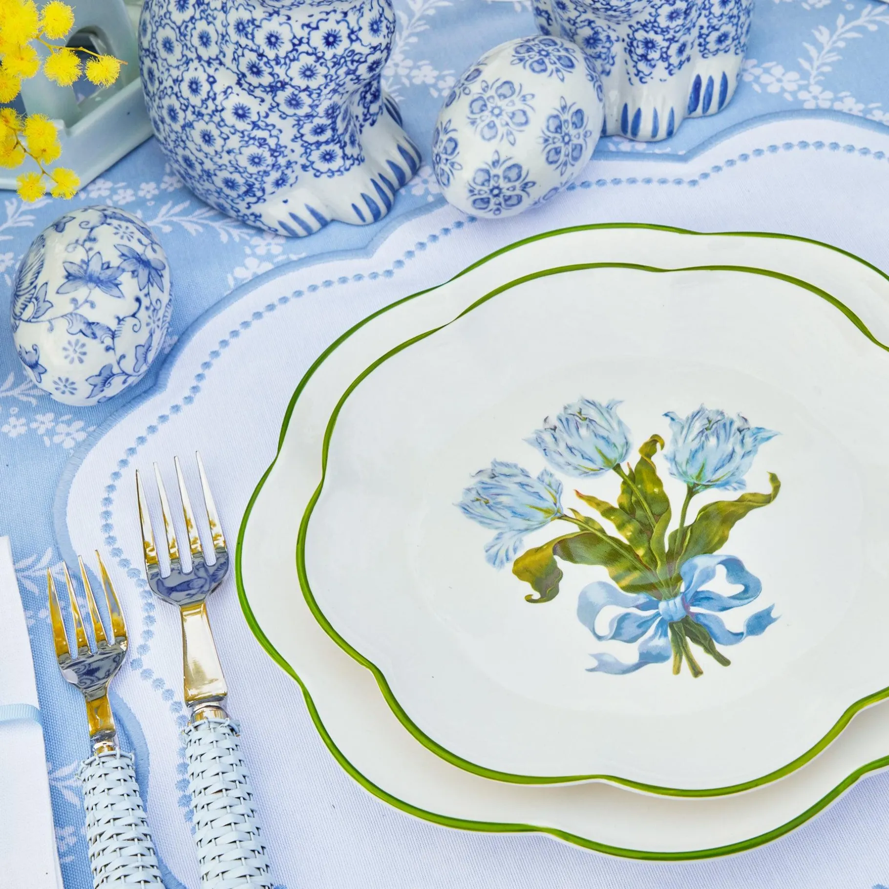 Mrs. Alice Starter Plates|Blue Tulip Starter Plate