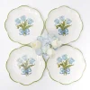 Mrs. Alice Crockery Sets|Blue Tulip Starter Plates (Set Of 4)