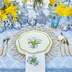 Mrs. Alice Crockery Sets|Blue Tulip Starter Plates (Set Of 4)