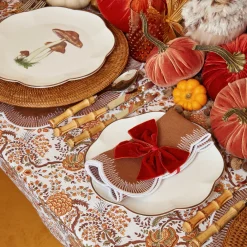 Mrs. Alice Napkin Rings, Bows & Wreaths|Burnt Orange Napkin Bows (Set Of 4)