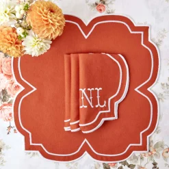 Mrs. Alice Napkins|Burnt Orange Napkins (Set Of 4)