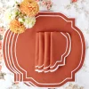 Mrs. Alice Placemats|Burnt Orange Placemats (Set Of 4)