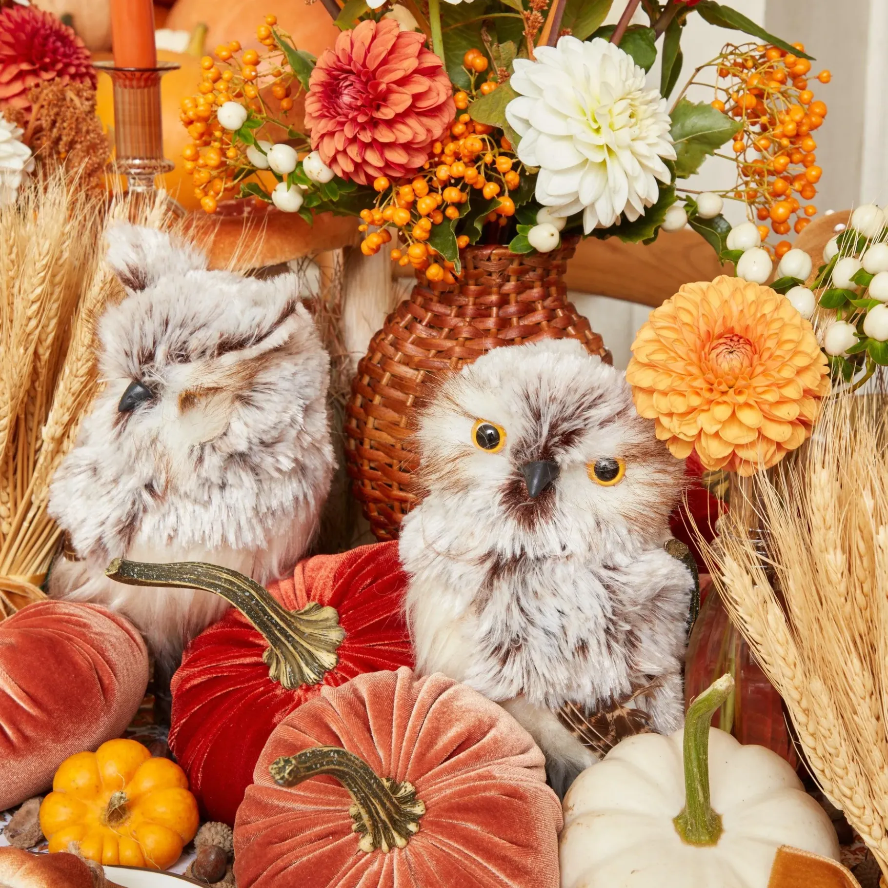 Mrs. Alice Rattan Tableware|Burnt Rattan Vase (Set Of 3)