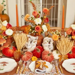 Mrs. Alice Rattan Tableware|Burnt Rattan Vase (Set Of 3)