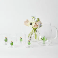Mrs. Alice Glasses|Cactus Water Glasses (Set 4)