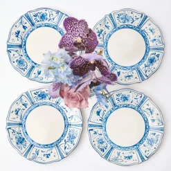 Mrs. Alice Crockery Sets|Cadiz Hand Painted Starter Plates (Set Of 4)