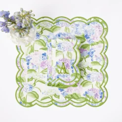 Mrs. Alice Table Linen Sets|Camilla Hydrangea Placemats & Napkins (Set Of 4)