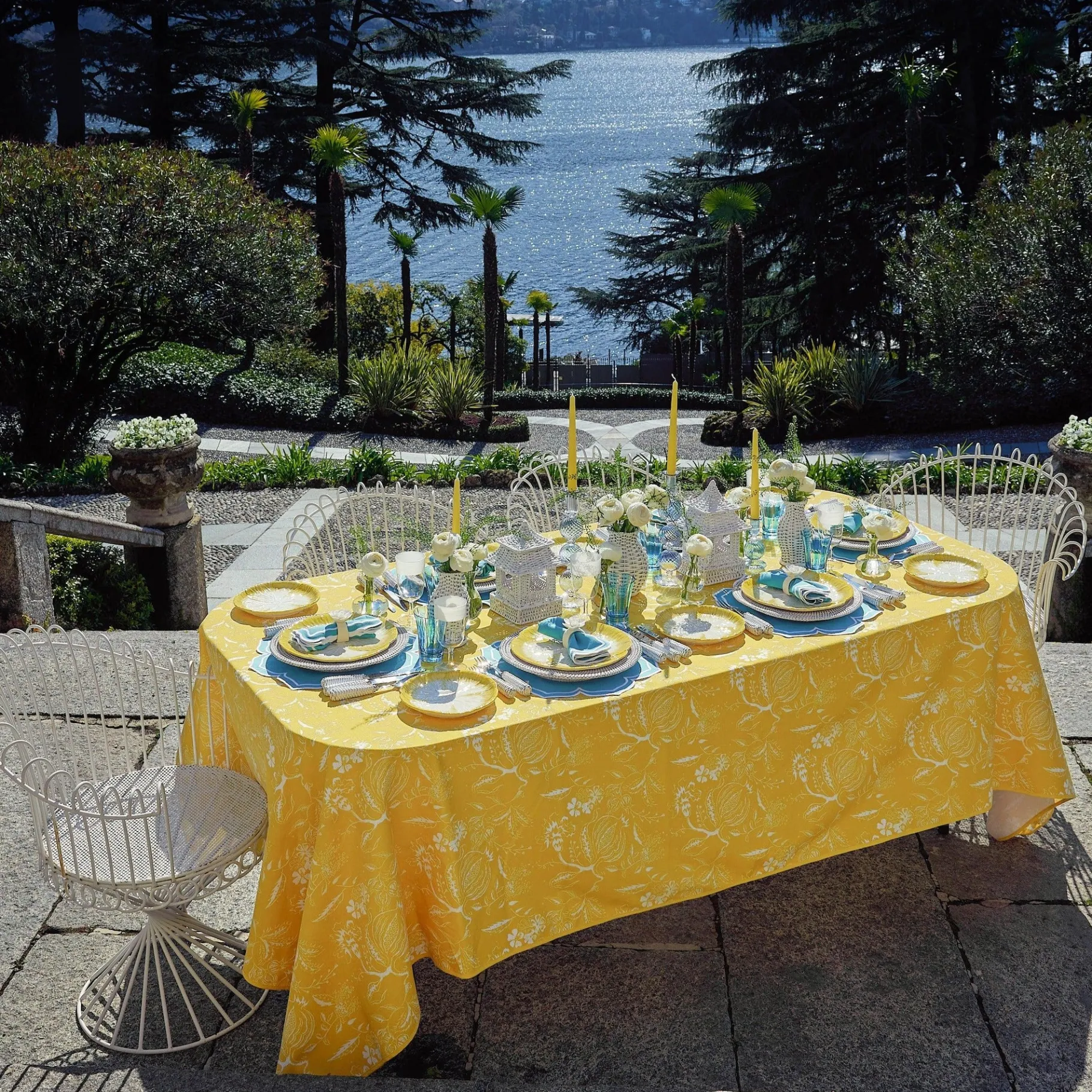 Mrs. Alice Candle Holders|Camille Azure Candle Set (Yellow)